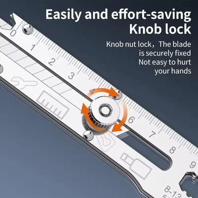 6 in 1 Stainless Steel Utility Knife for Camping