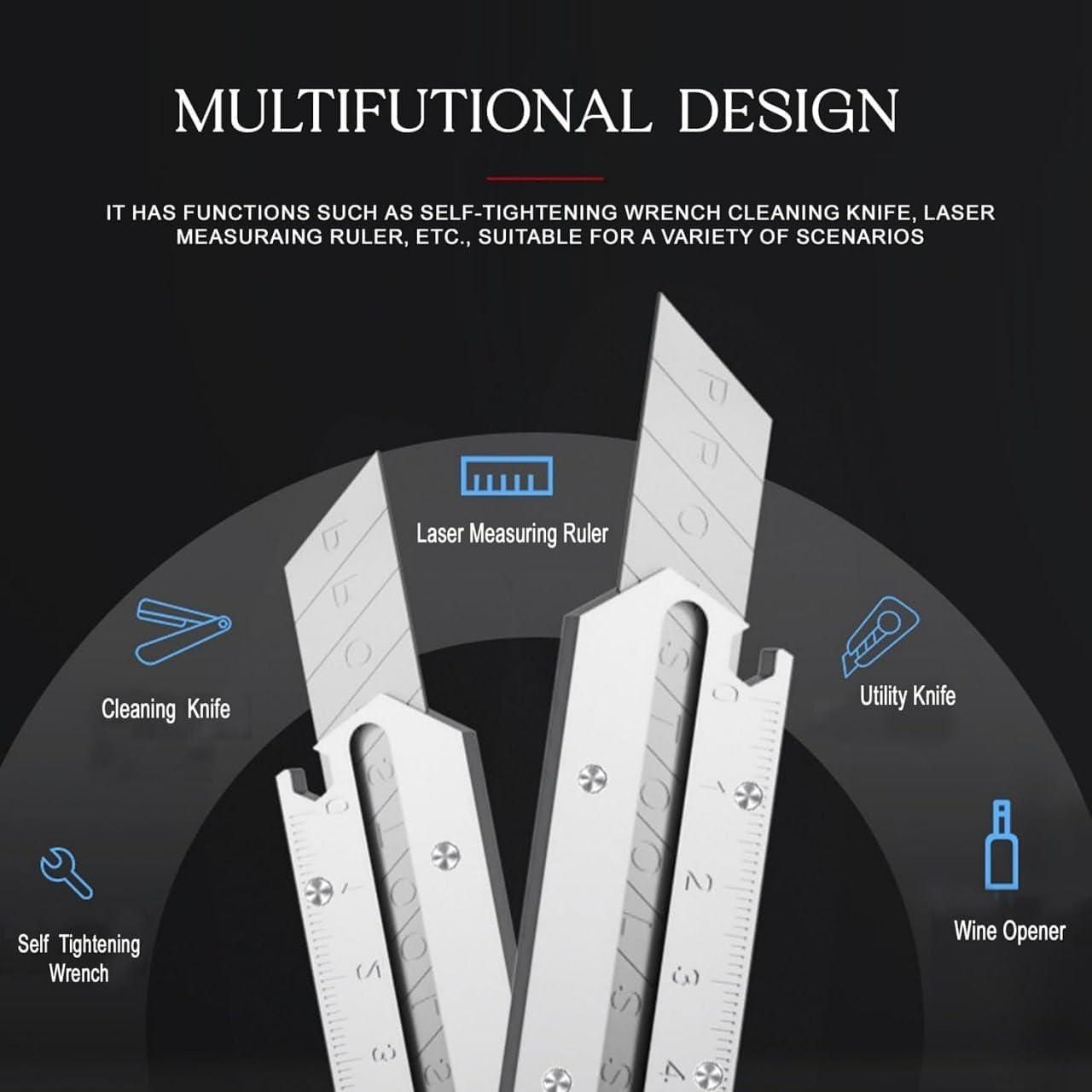 6 in 1 Stainless Steel Utility Knife for Camping